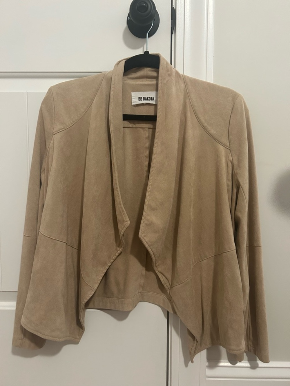 BB Dakota Beige Faux Suede Jacket